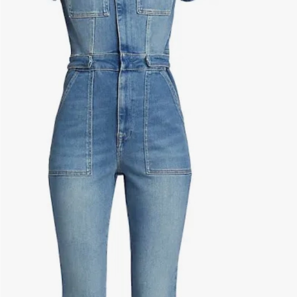 Good American Blue Fit for Success Denim Jumpsuit size Large